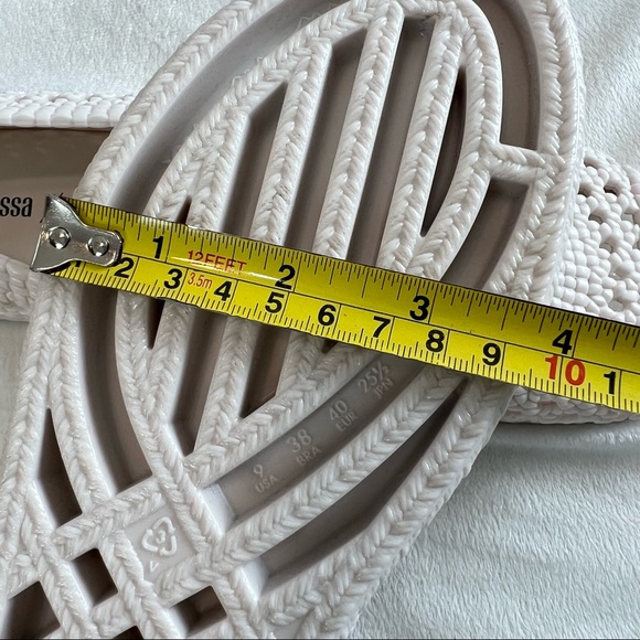 NWOT Melissa Camilla + Jason Wu Woven Open Toe Flats Size 9 - Picture 14 of 16